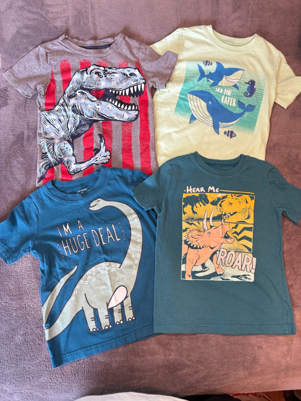 Carter’s Kids Dinosaur & Ocean Graphic T-Shirts